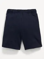 Functional-Drawstring French Terry Pull-On Shorts for Toddler Boys