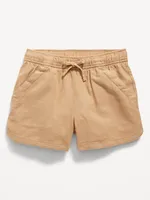 Linen-Blend Drawstring Shorts for Girls