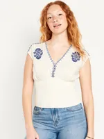 Waist-Defined Smocked Top