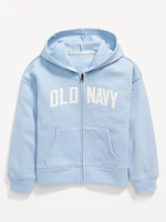 Logo-Graphic Zip Hoodie for Girls