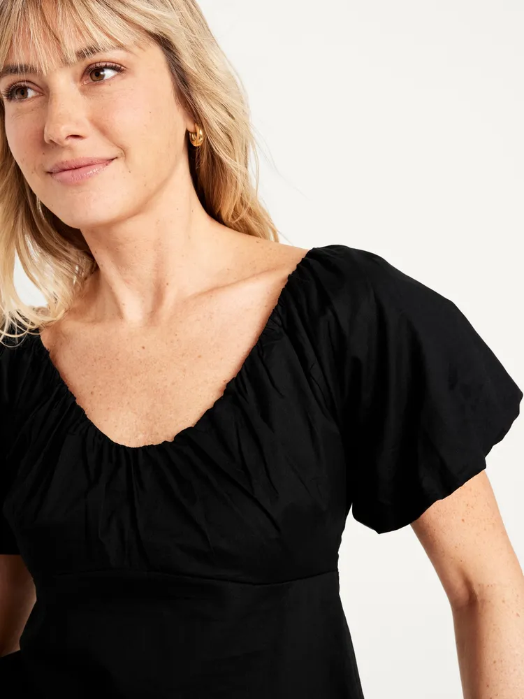 Waist-Defined V-Neck Top