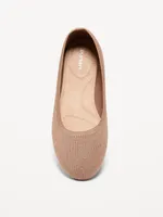 Knit Almond-Toe Ballet Flats