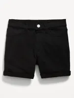 French Terry Rolled-Cuff Midi Shorts for Girls
