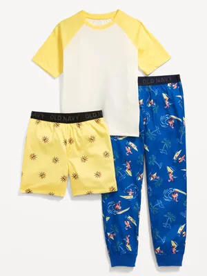 3-Piece Printed Pajama Jogger Pants Set for Boys