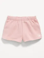 French Terry Logo-Graphic Dolphin-Hem Shorts for Baby