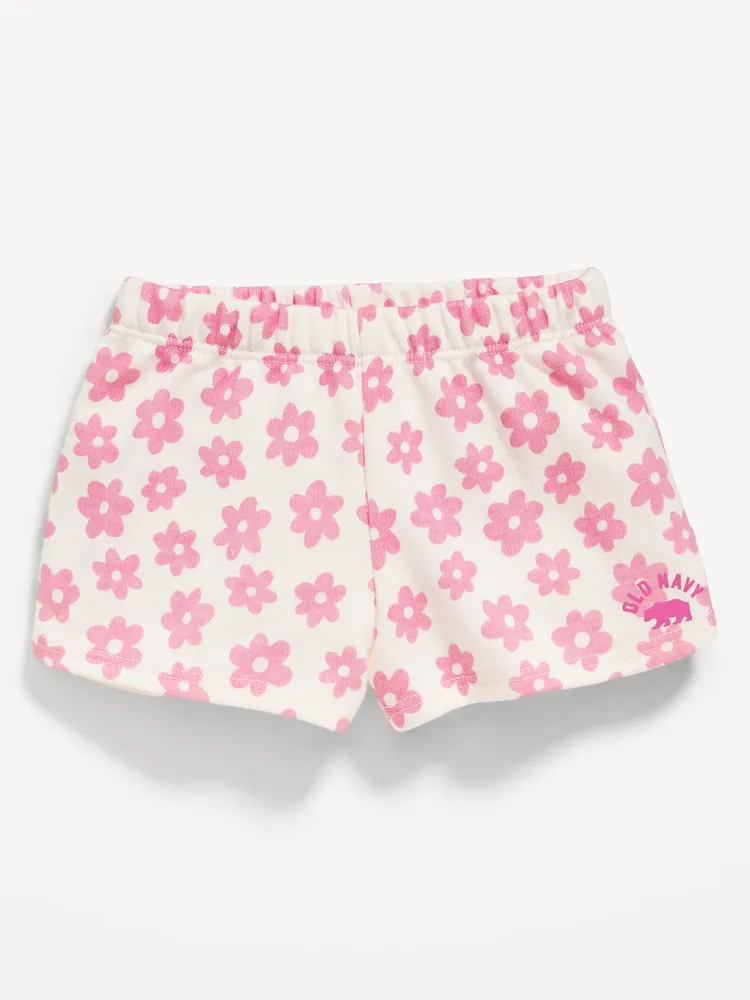 French Terry Logo-Graphic Dolphin-Hem Shorts for Baby