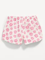 French Terry Logo-Graphic Dolphin-Hem Shorts for Baby