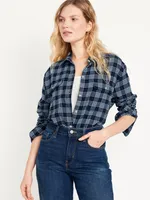 Loose Flannel Boyfriend Shirt