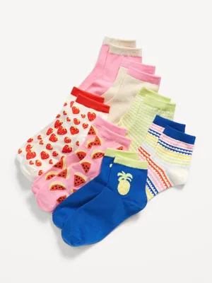 Quarter-Crew Socks 7-Pack for Girls