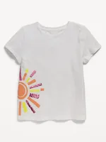 Short-Sleeve Flip-Sequin Graphic T-Shirt for Girls