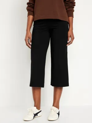 Extra High-Waisted PowerChill Cropped Wide-Leg Yoga Pants For Women Old  Navy, Wide Leg Yoga Crops