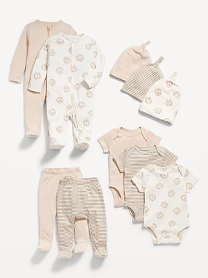 Unisex 10-Piece Layette Set for Baby