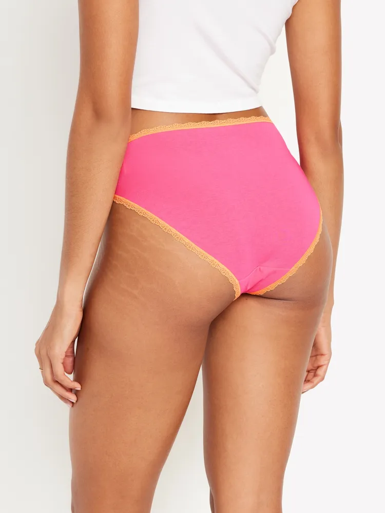 Mid-Rise Lace Bikini Underwear