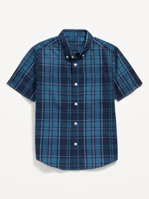 Plaid Poplin Pocket Shirt for Boys