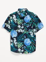 Printed Poplin Pocket Shirt for Boys