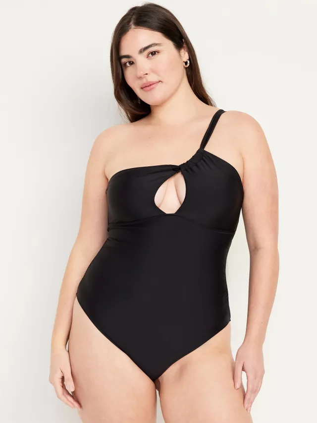 Twist-Front One-Shoulder Swimsuit