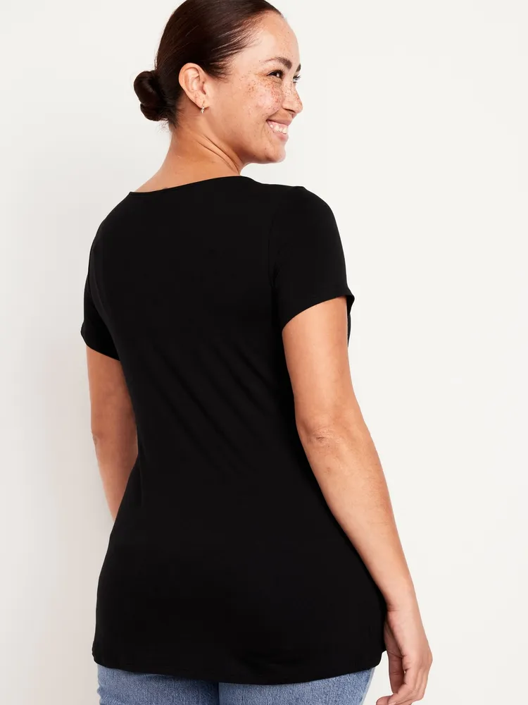 Maternity Scoop Neck Nursing T-Shirt