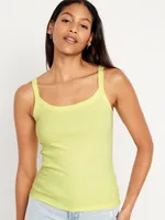 Fitted Rib-Knit Tank Top