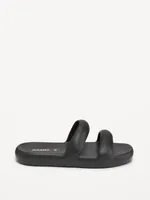 Double-Strap Puff Slide Sandals