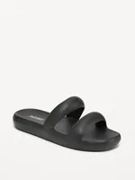 Double-Strap Puff Slide Sandals