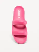 Double-Strap Puff Slide Sandals