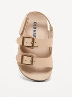 Faux-Leather Buckled Strap Sandals for Baby