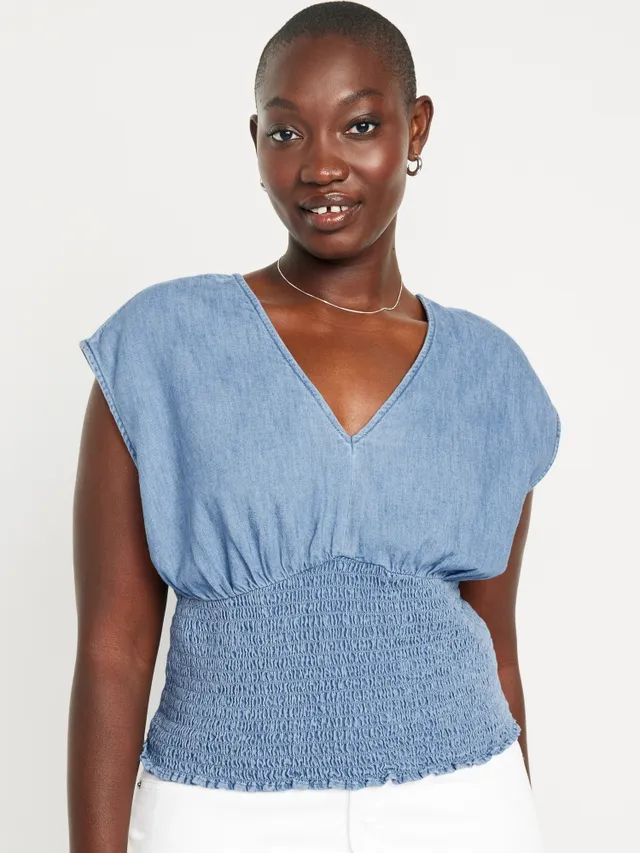 Old Navy Waist-Defined Smocked Top