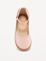 Chunky Eyelet-Trim Ballet Shoes for Toddler Girls