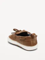 Faux-Leather Boat Shoes for Baby