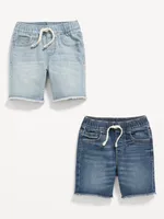 360° Stretch Pull-On Jean Shorts 2-Pack for Toddler Boys