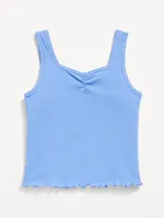 Fitted Sweetheart-Neck Tank Top for Girls