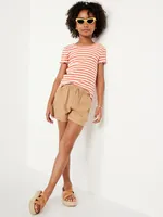 Linen-Blend Drawstring Shorts for Girls