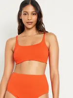 Scoop-Neck Bikini Swim Top