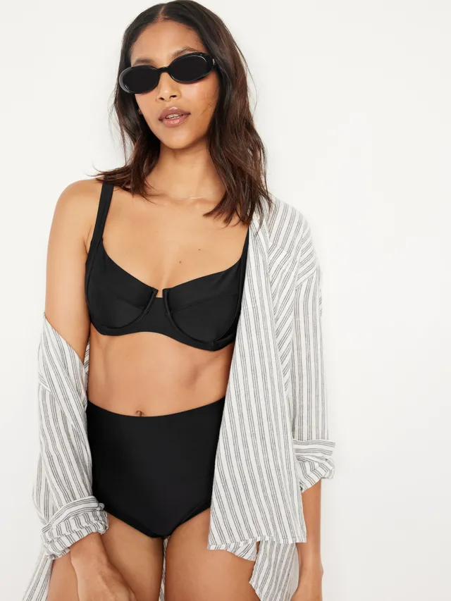 V-Neck Longline Bikini Swim Top