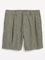 Slim Linen-Blend Chino Shorts -- 7-inch inseam