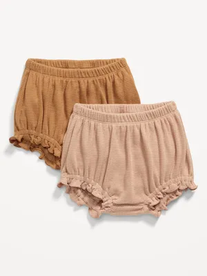 2-Pack Waffle-Knit Bloomer Shorts for Baby