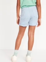 French Terry Rolled-Cuff Midi Shorts for Girls