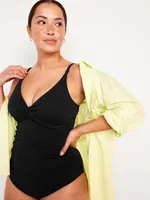 Maternity Twist-Front Nursing Swimsuit