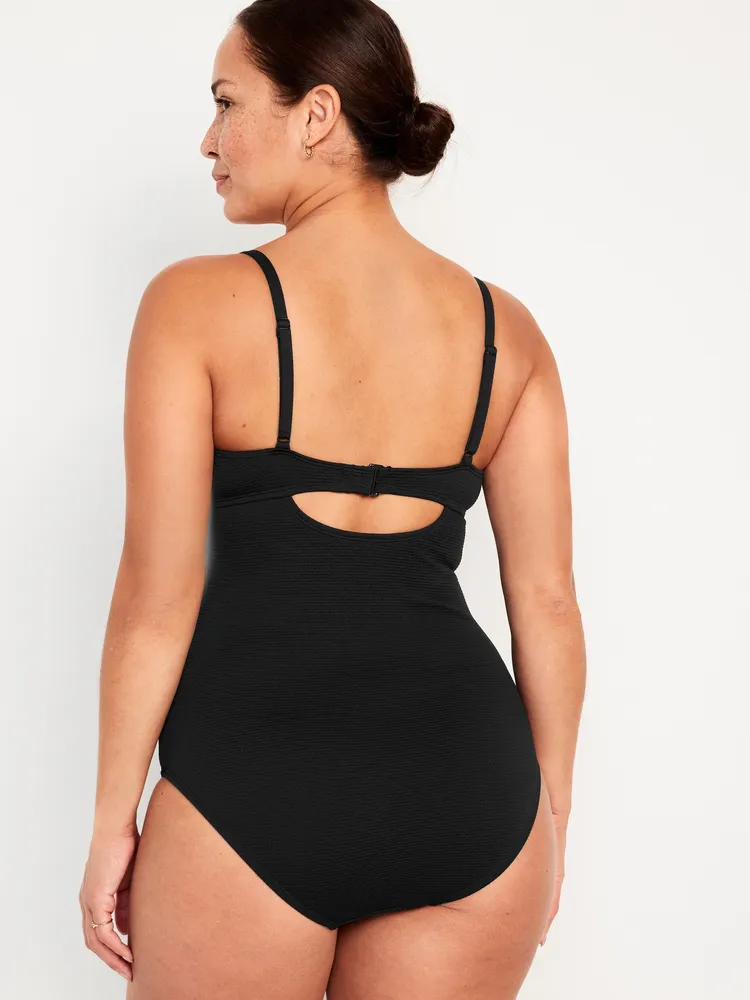 Maternity Twist-Front Nursing Swimsuit