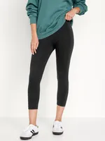 High Waisted Cropped Leggings 3-Pack