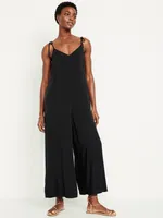 Sleeveless Wide-Leg Jumpsuit