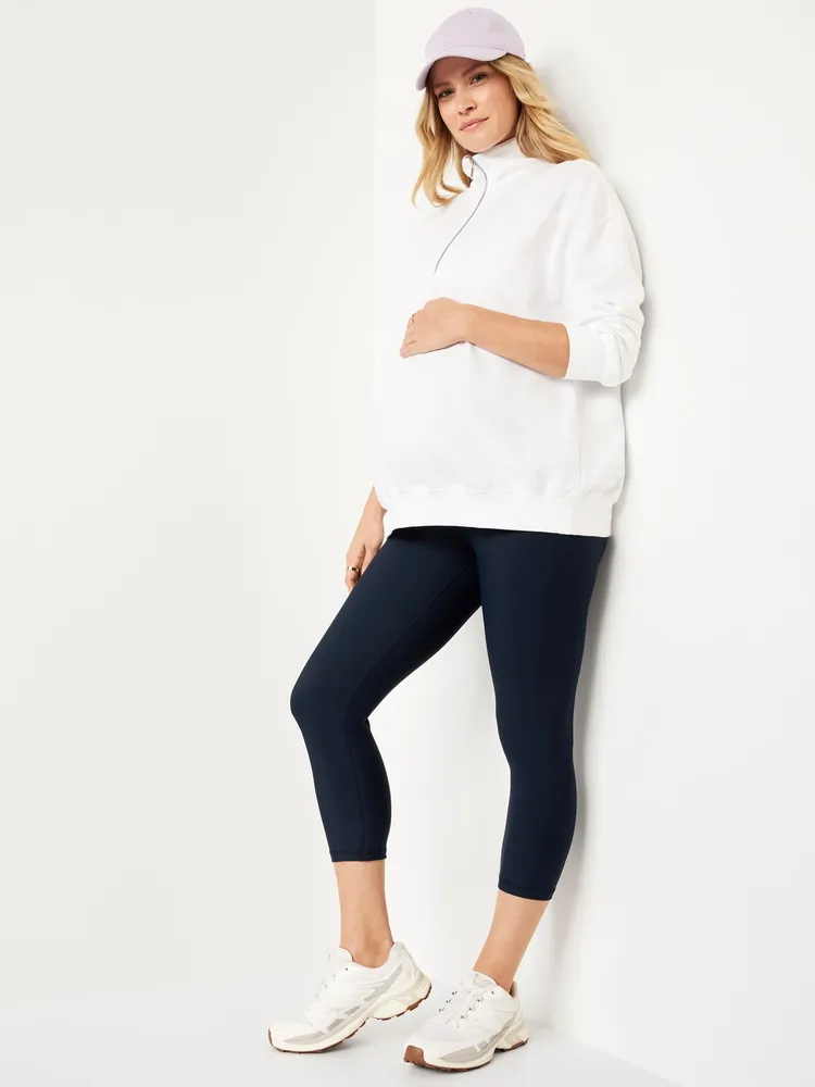 Maternity Full-Panel PowerSoft Crop Leggings