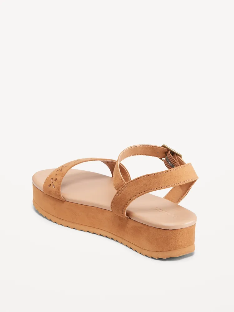 Faux-Suede Platform Sandals for Girls