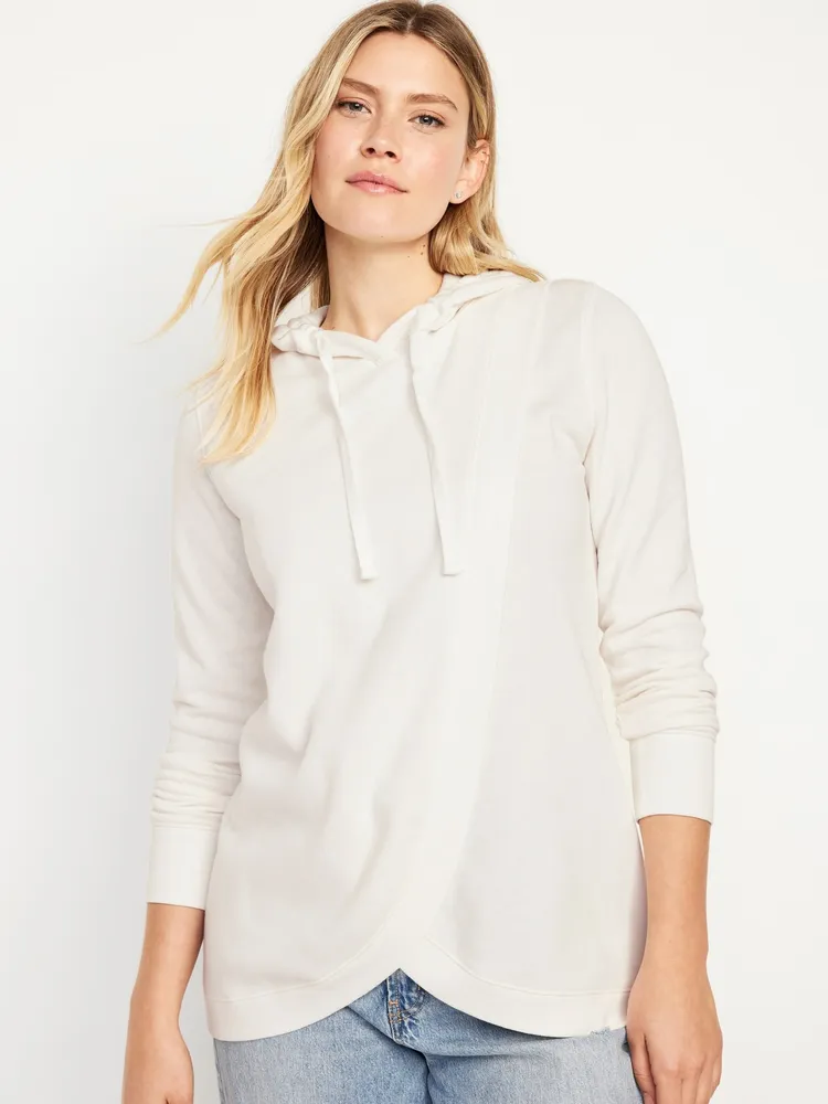 Maternity Cross-Front Nursing Pullover Hoodie