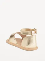 Scallop-Trim Sandals for Baby