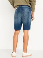 Slim Ripped Jean Shorts -- 9.5-inch inseam