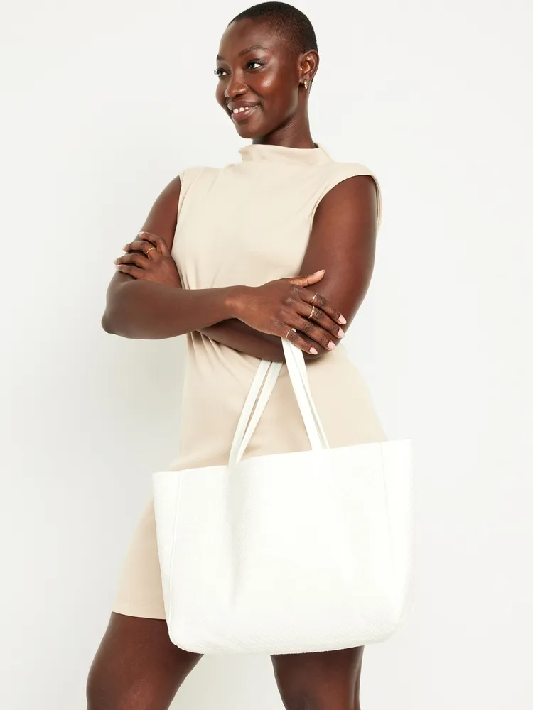 Faux Leather Tote Bag