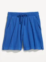 Extra High-Waisted Terry Shorts -- 5-inch inseam