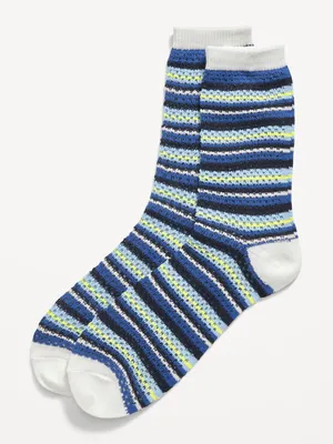 Crochet Crew Socks for Women