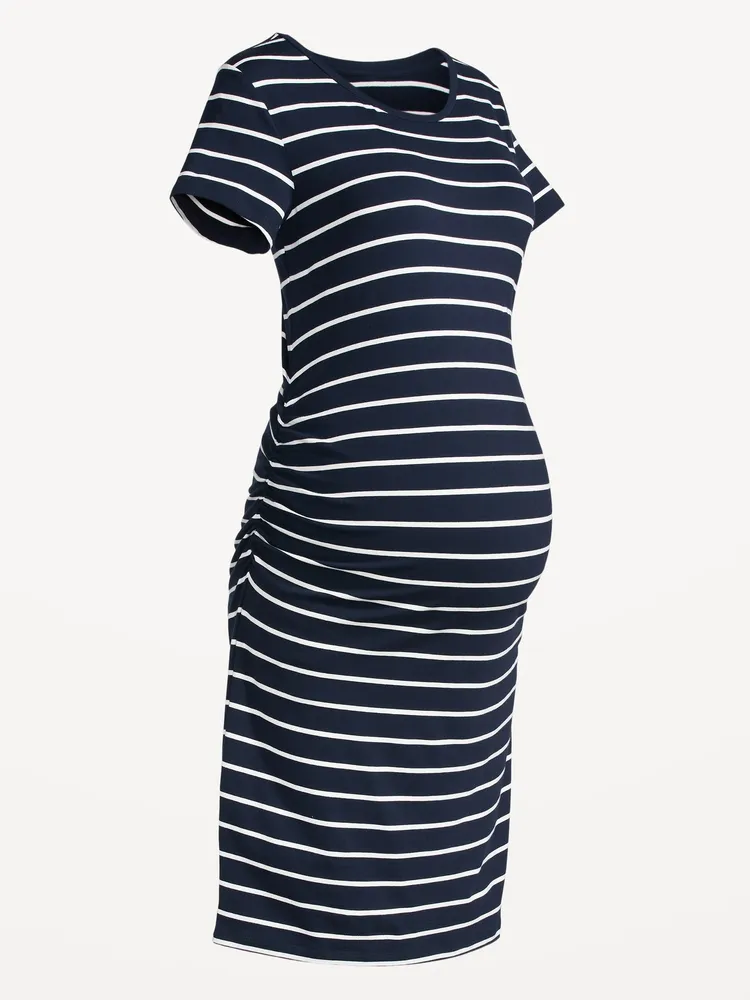 Robe moulante à manches courtes de maternité